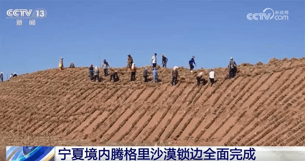 宁夏腾格里沙漠防风阻沙带建设完成：荒诞的绿色革命