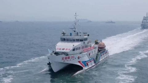 商渔船碰撞演练竟成大胃王比赛现场