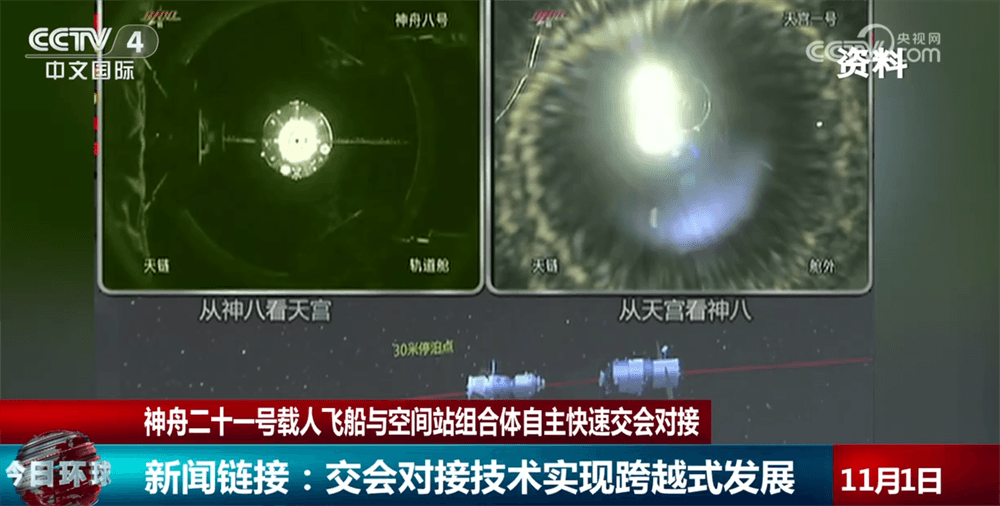 中国空间交会对接技术取得重大突破：只用3.5小时完成神舟二十一号与天和核心舱对接