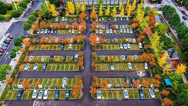 贵州黔西打造'颜值爆表'的生态停车场:停车也能享受生态旅游